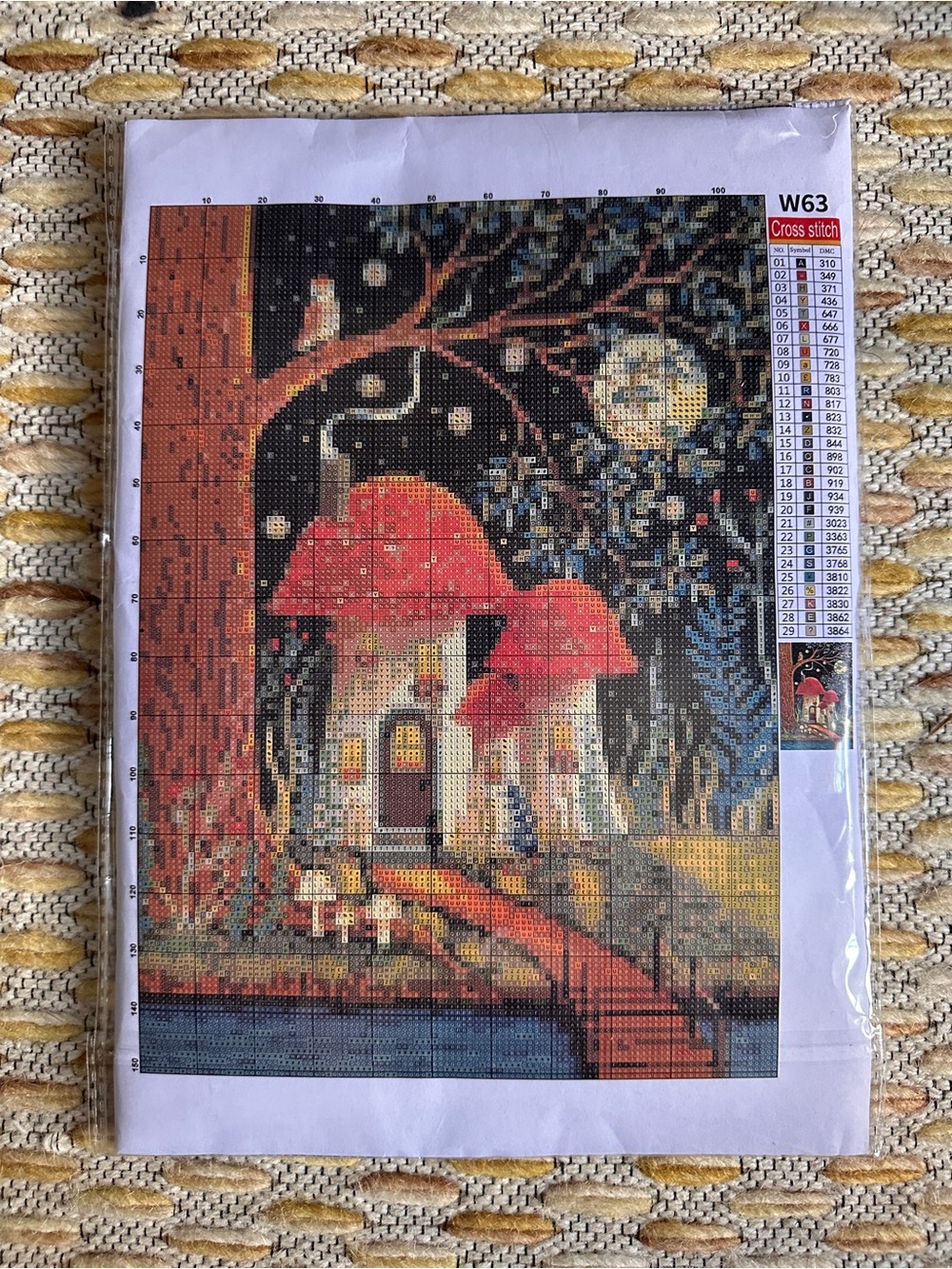 Whimsical Mushroom Cottage Cross Stitch Kit